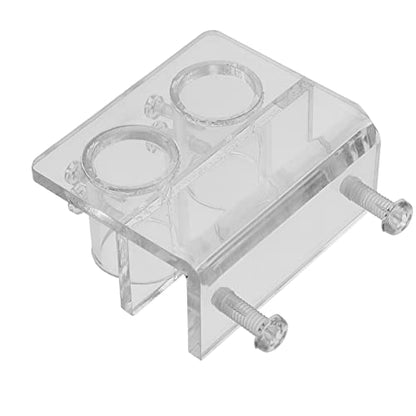 Yardwe Dual Slot Tube Clamp for Aquarium Acrylic Holder Fixing Clip Air Pump Tubing Mount