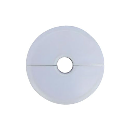 Wall Split Flange 1 Pc, ABS Self-Adhesive tape Round Escutcheon Plate Cover, Design for 0.39"/10mm Diameter Pipe, Water Pipe Decoration Escutcheon Plate, Wall Hole Decoration Cover, White