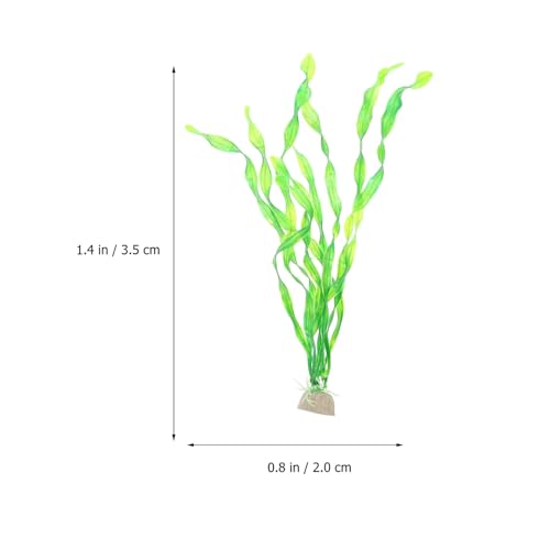 Kisangel 10pcs Artificial Fish Tank Plants Resin Underwater Kelp Grass Aquarium Landscape Decor Green for Freshwater Aquariums