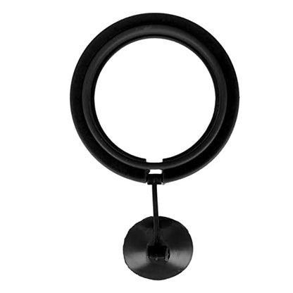 Fish Tank Ring Feeder, Plastic Strong Suction Cup for Feeding Flaky Food, Surrounds and Keeps Water Clean for Fish Aquarium Feeding Ring (Black) - color: Black/White
