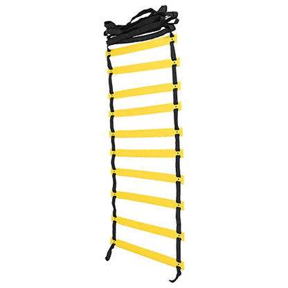 Gavigain Polypropylene Training Agility Speed Ladder Stairs Footwork for Soccer Fitness Accessory - color: black rope