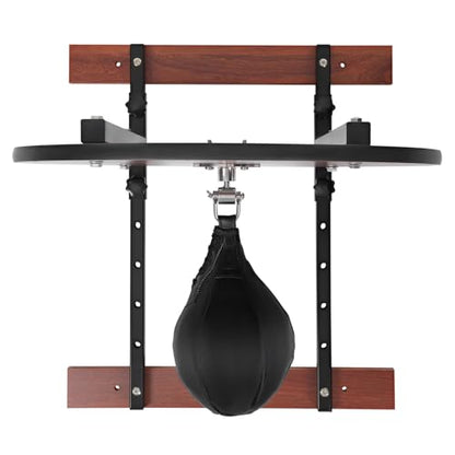 Professional Wall Mount Speed Ball Kit, Adjustable Swivel Platform with PU Punching Bag, Improve Hand-Eye Coordination & Reflexes for Boxing/Martial Arts