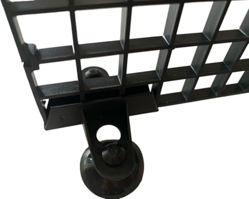 5 Pcs Aquarium Divider Tank Divider Panel Adjustable Plastic Bottom of Fish Tank Isolation for Shrimp Guppy Separation Easy to Cut Install with 10 Pcs Sucker (Black) - color: Black