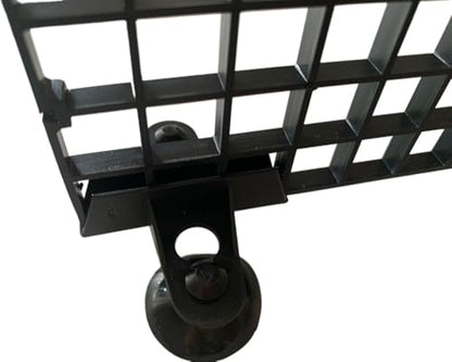 5 Pcs Aquarium Divider Tank Divider Panel Adjustable Plastic Bottom of Fish Tank Isolation for Shrimp Guppy Separation Easy to Cut Install with 10 Pcs Sucker (Black) - color: Black