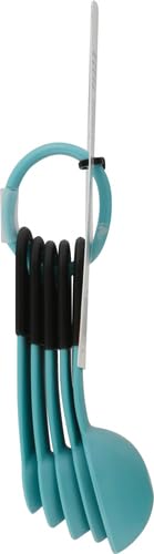 KitchenAid Classic Measuring Spoons, Set of 5, Aqua Sky/Black - color: Aqua Sky/Black