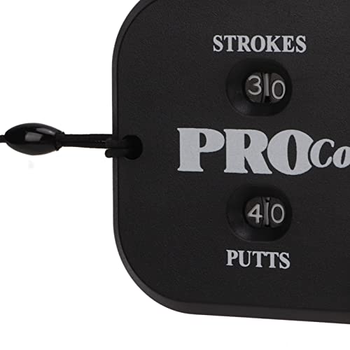 Mini Golf Stroke Counter Clicker with Dial Reset and Keychain, 2 Digit Golf Scorekeeper for Putts and Shots, Portable Outdoor Golf Game Scoring Tool (Black and Yellow)