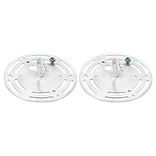 PATIKIL 4" Light Fixture Mounting Bracket, 2 Pack Light Crossbar Circle Mounting Bracket Universal Hook Lamp Fixture Ground Screw for Chandelier Lamp Light