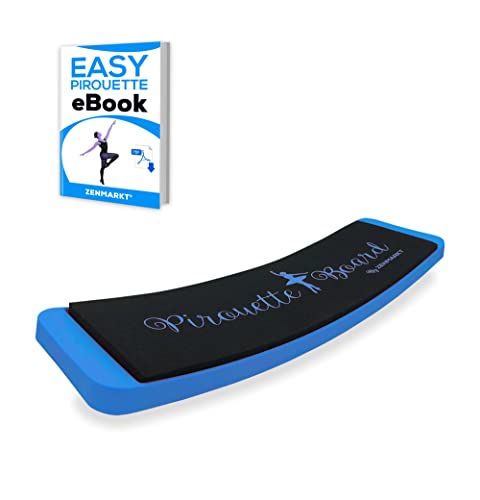 Turning Board for Dancers, Cheerleaders, Gymnasts, Ice Skaters | Improve Turns, Balance & Stability — Ballet Pirouette Trainer, Figure Skating & Gymnastics Practice Board - color: Blue