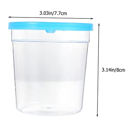 1Pc Mini Reptile Feeding Box Transparent Cup for Turtles Betta Fish Jellyfish for Spiders Pets Practical Design with Breathing for Transporting