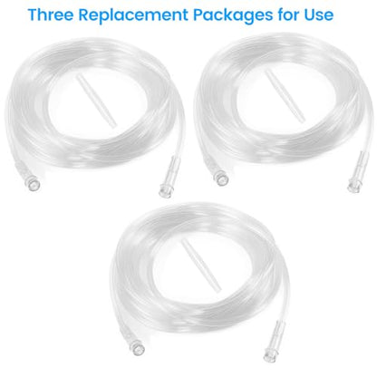Transparent 16.4 Ft High Flow Oxygen Tube Extension Pack of 3 Tubes - size: 3PCS Oxygen Extension Tubing-16.4 Ft