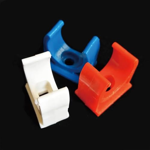 50 Pcs U-Shaped PVC Water Pipe Clamps Clips, U-Shaped Buckles Fit for 1/2" (20mm) Water Pipes,Water Supply and TV Trays Tubing Hose Hanger Support Pex Tubing （Red 20mm） - size: 20mm,50Pcs(Red)