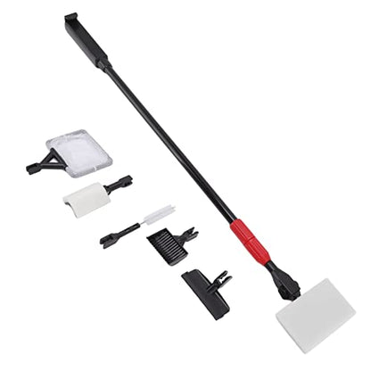 ZJchao Aquarium Cleaning Tools, 6 in 1 Fish Box Cleaning Kit Aquarium Cleaner Glass Cleaner Adjustable Long Handle Fish Box Brush Set for Saltwater Freshwater