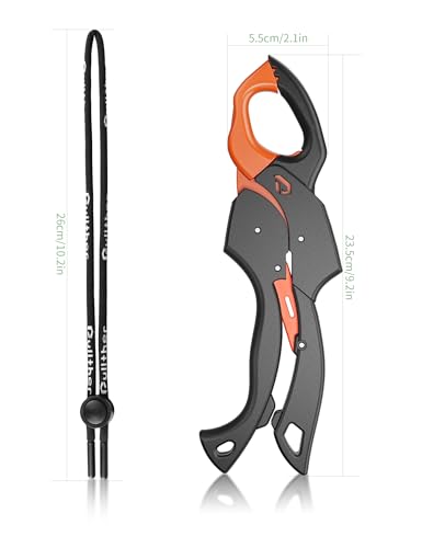 Fish Gripper 9.2",Fish Grabber Tool with Lanyard,Fish Holder for Saltwater