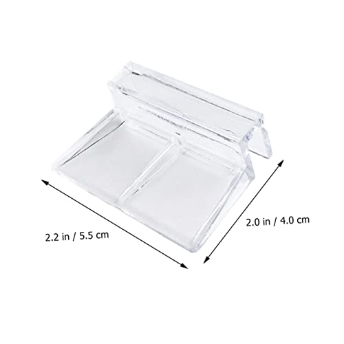 TOYANDONA 10pcs Acrylic Aquarium Support Brackets for Fish Tanks Adjustable Clips for 7-8mm Glass Sturdy Support Racks for Fish Tank Covers