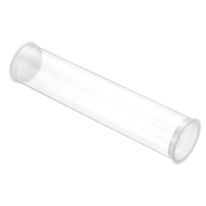 PATIKIL 7.9"L x 1.7"Dia Clear Storage Tubes, 1Pcs PC Plastic Transparent Hollow Round Rigid Tube with Cap for Beads Bath Salt Container Wedding Party Favors
