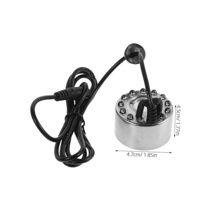 POPETPOP USB Mist Maker with LED Lights and Splash Guard for Fish Tanks Vases and Rockery Decoration Ultrasonic Fogger Enhances Garden Elegance