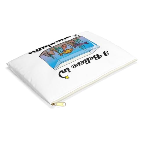 3dRose I Believe In Aquariums Accessory Pouch Large - size: Large