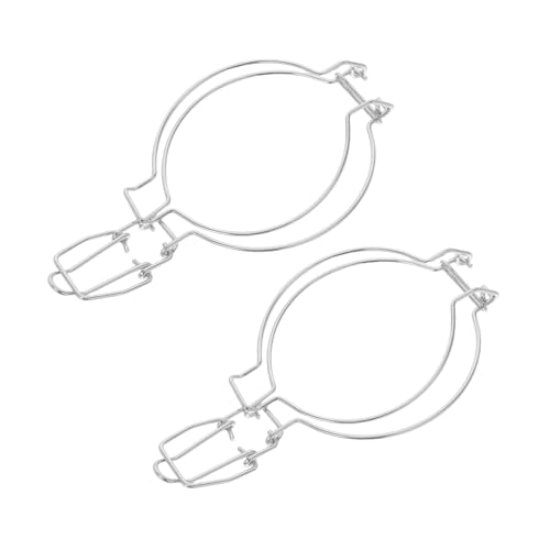 2pcs Stainless Steel Food Sealing Clip 93mm Wire Fixing Buckle Glass Container Lid Clamp for Kitchen Storage and Canning