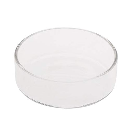 Aquarium Shrimp Feeding Dish High Clear Glass Bottom Feeders Food Bowl 3.9 5 2 2.4 Inches Round Tray Tool Dish - size: XS