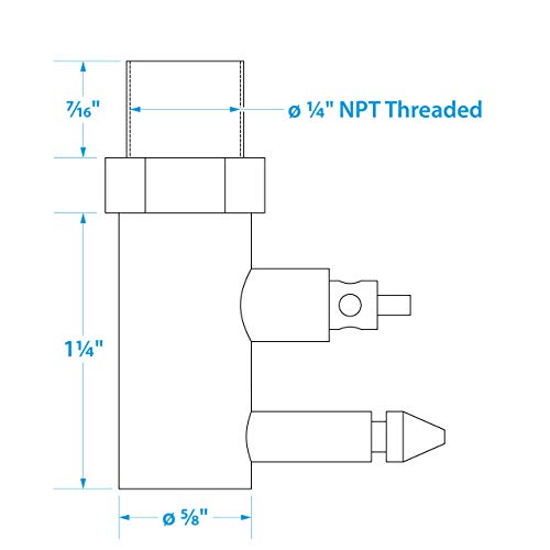 Seachoice Fuel Connector Tank Fitting for Yamaha/ Mercury, Male, 1/4 In. NPT