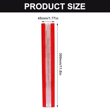 2Pcs 300x45mm Acrylic Piano Hinges - 12 Inch Steel-Reinforced Continuous Hinge for Aquarium Lids, Cabinet Box & Display Stands