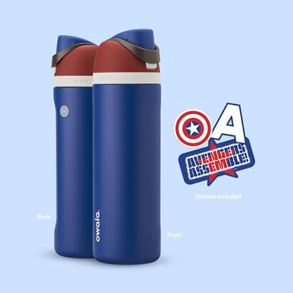 Owala Marvel FreeSip Stainless Steel Water Bottle 24 oz Captain America - color: Captain America, size: 24 Ounces