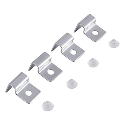 Happyyami 4pcs Fish Tank Glass Cover Clips Fish Tank Glass Cover Holder Glass Holder Glass Stand Stainless Steel Fish Tank Cover Holder Aquarium Glass Cover Support Acrylic Bracket
