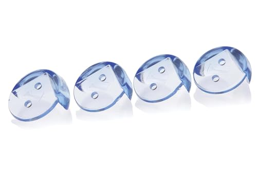Rocky Mountain Goods Safety Clear Corners Guards - 4 Pack Corner Protector for Baby - Table, Furniture, Cabinets, Glass Top, Sharp Corners - Soft and Strong - Slide and Push On Bumpers