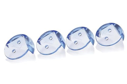 Rocky Mountain Goods Safety Clear Corners Guards - 4 Pack Corner Protector for Baby - Table, Furniture, Cabinets, Glass Top, Sharp Corners - Soft and Strong - Slide and Push On Bumpers