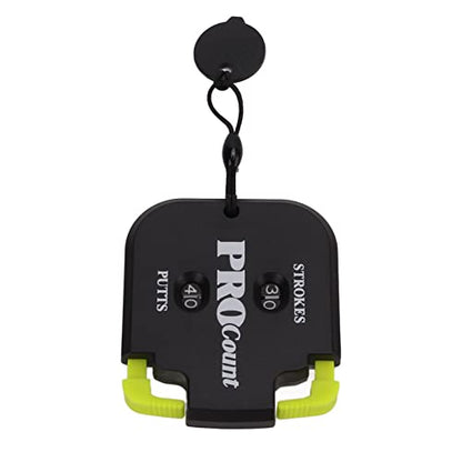 Mini Golf Stroke Counter Clicker with Dial Reset and Keychain, 2 Digit Golf Scorekeeper for Putts and Shots, Portable Outdoor Golf Game Scoring Tool (Black and Yellow)