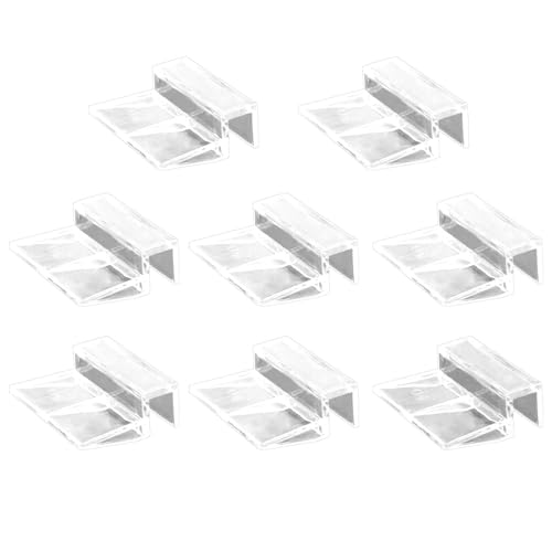 RUIAN Aquarium Glass Cover Clip, 8Pcs Fish Tanks Acrylic Support Holder Aquarium Lid Clips Clamps Clear Universal Lid Clips 10mm