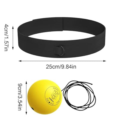 Boxing Reflex Ball Funny Head-Mounted Adjustable Breathable | Home Boxing Reflex Ball Punching Game for Men Women Adults Beginner Workout Exercise Relief Fitness MMA - color: Yellow