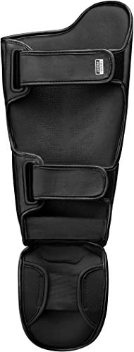 Hayabusa T3 Striking Shinguards - Men and Women | MMA Protection, Muay Thai Kickboxing, Sparring Pads, Martial Arts Gear, Adjustable Straps, Impact Padding, Elastic Fit - color: Black, size: X-Large