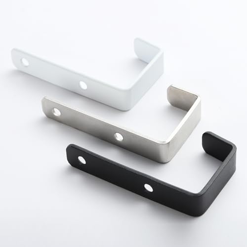 Heavy Duty Hooks, Stainless Steel Hooks for Hanging, Wall Mount Hook, Coat Hook, Wall Hooks Towel Hook Garage Holder Screw Hanger, Utility Hooks, 6 Pack (Black) - color: Black