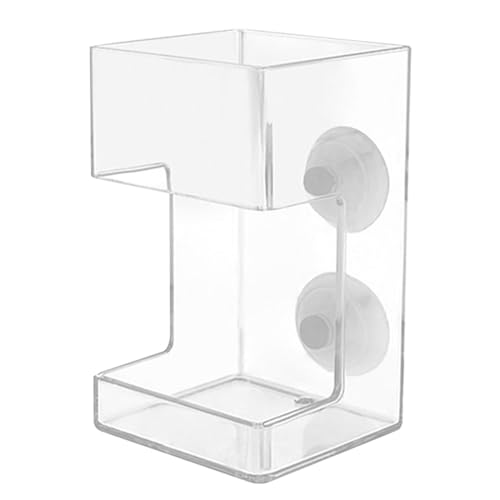 Fish Feeder Acrylic Dish Tray Fish Tank Prevent Water Turbulence Assembled Shrimp Feeder Worm Feeder Cherry Shrimp, Cuboid - color: Cuboid