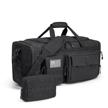 G4Free 3-in-1 Expandable Duffle Bag for Travel Gym, Large Duffel Backpack - color: Black
