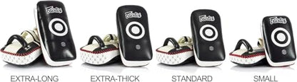 Fairtex Curved Muay Thai Pads, Kickboxing Punching Kicking Striking Shield - color: Black/Red, size: Extra Long