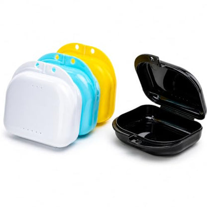 BOOMIBOO Retainer Case with Vent Holes, 4 Pcs Denture Cases