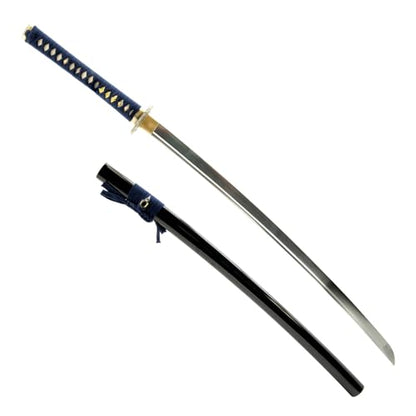 Hand Forged 1045 Heat-Tempered Katana, Full Tang Sword - color: Dragon Tsuba