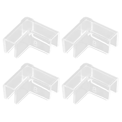 4PieceS Fish Edges Protector Clear Fish Tools Clear Aquarium Fish Glass Cover Protector Easy Install - size: 8mms: 30x30x8mms/ 1.18x1.18x0.31in