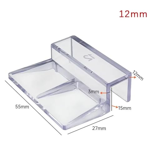 50 Pcs Acrylic Bracket for Rimless Aquarium – Secure Glass Cover Support for Fish Tank Lid(A4) - size: A4