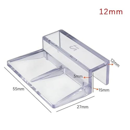 50 Pcs Acrylic Bracket for Rimless Aquarium – Secure Glass Cover Support for Fish Tank Lid(A4) - size: A4