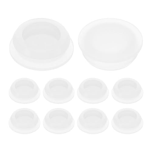 M METERXITY 25 Pack Silicone Hole Plugs - Snap in Locking Hole Plugs, Waterproof & Flexible, Apply to Automotive/Industrial/Wiring/Furniture/Offices/Kitchens (0.57-0.61 Inches, Clear) - size: 0.57-0.61 Inches