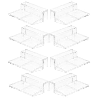 balacoo 8 Pcs Aquarium Cover Bracket - Fish Tank Accessories Fish Tank Lid Handle Aquarium Lid Clip 10mm Acrylic Clip Cover Plate Acrylic Transparent Glass Aquarium Lid Clip Handles