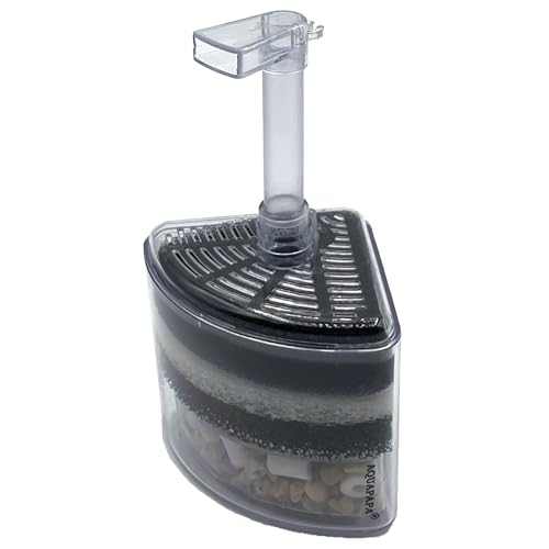 Corner Filter Bio Sponge Ceramic Air Pump Driven for Fry Shrimp Nano Fish Tank Aquarium XY-2008 (Ship from CA USA) - size: 1-Pack