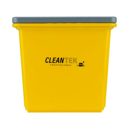 Restaurantware-Clean Tek Professional 6 Quart Cleaning Bucket, 1 Utility Pail with Handle - Heavy-Duty, Portable, Yellow Plastic Washing Pail, Perfect for Household, Outdoor, Car Wash and More