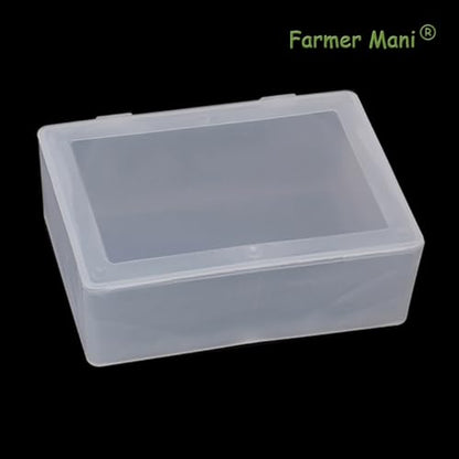 2 Pieces Rectangle Small Plastic Box Containers (5.2 x 3.86 x 1.69 inches) with Double Buckle for Collecting Small Items, Beads, Game Pieces, Business Cards, Crafts Accessories - size: 5.2 x 3.86 x 1.69 Inch