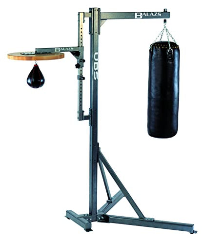 Balazs 2-Station Universal Boxing Stand | Heavy Bag & Speed Bag Stand | Made in USA | 300 lb Capacity | Freestanding | No Wall Mount Needed | Home & Commercial Gym