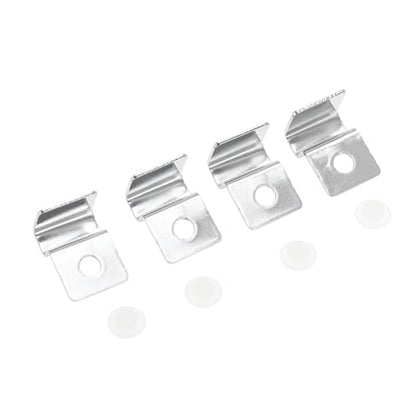 4 Pcs Aquarium Lid Clips, 4mm Aquarium Cover Support Clamps, Aquarium Cover Holder Lid, Stainless Steel Aquarium Tank Cover Clamps Set, Silver Tone
