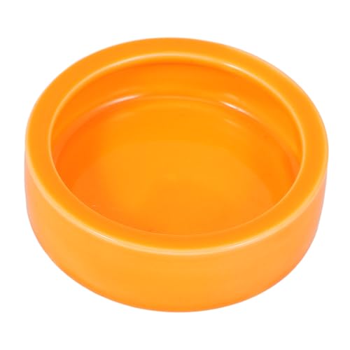 GALPADA Crawler Crawling Pet Feeding Bowl Escape Dish for Shrimp Fish and Reptiles Medium Orange for Aquariums and Decor